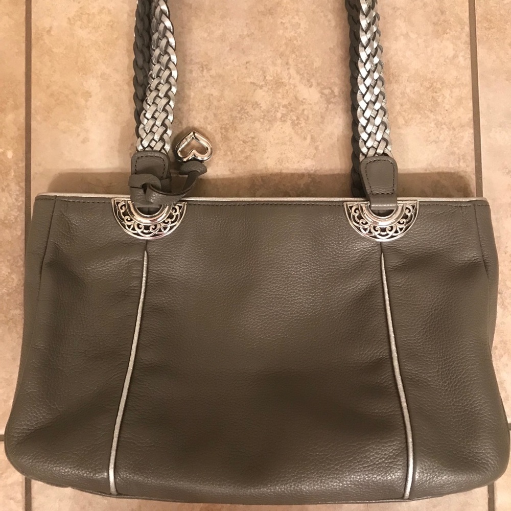 Brighton Handbag Dark Gray Leather